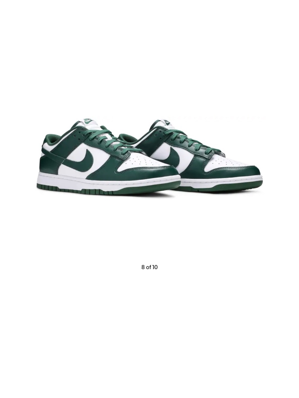 Nike Dunk Low-Top Sneakers in Green and White